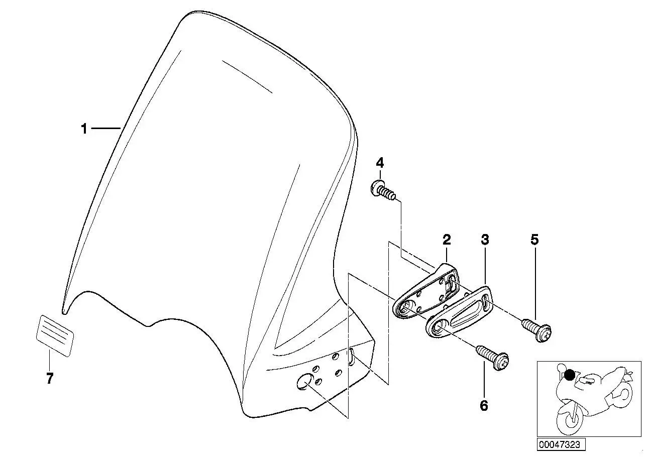BMW Windschild R21 46637665458