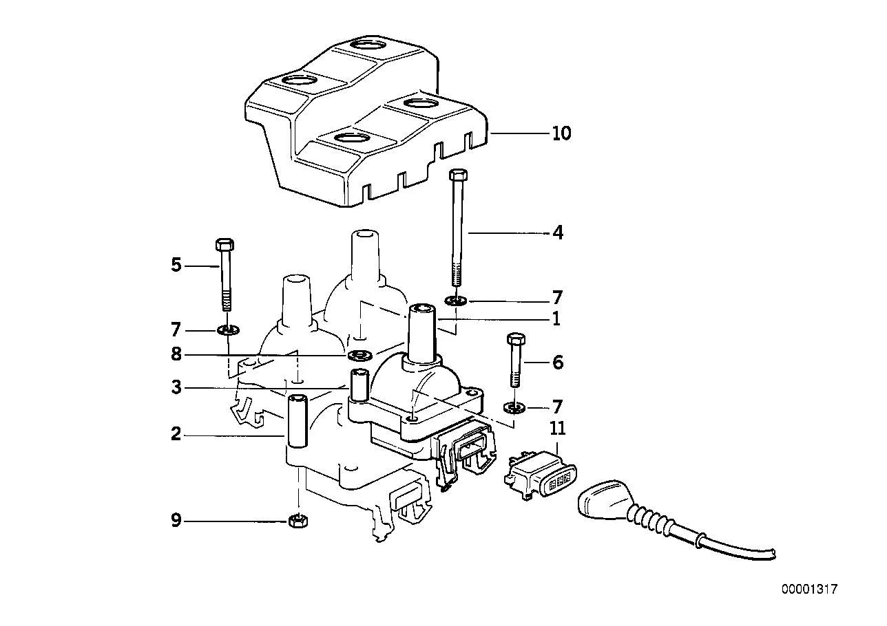 BMW Steckergehäuse E36 E30 E31 E32 E34 E38 E39 E46 12521724478