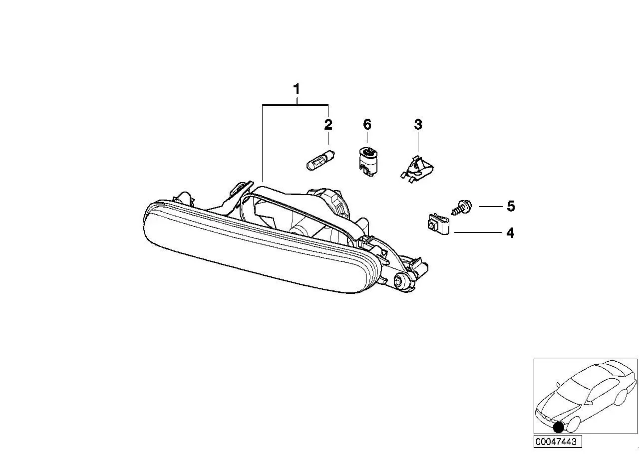 BMW Nebelscheinwerfer links E46 63178361951