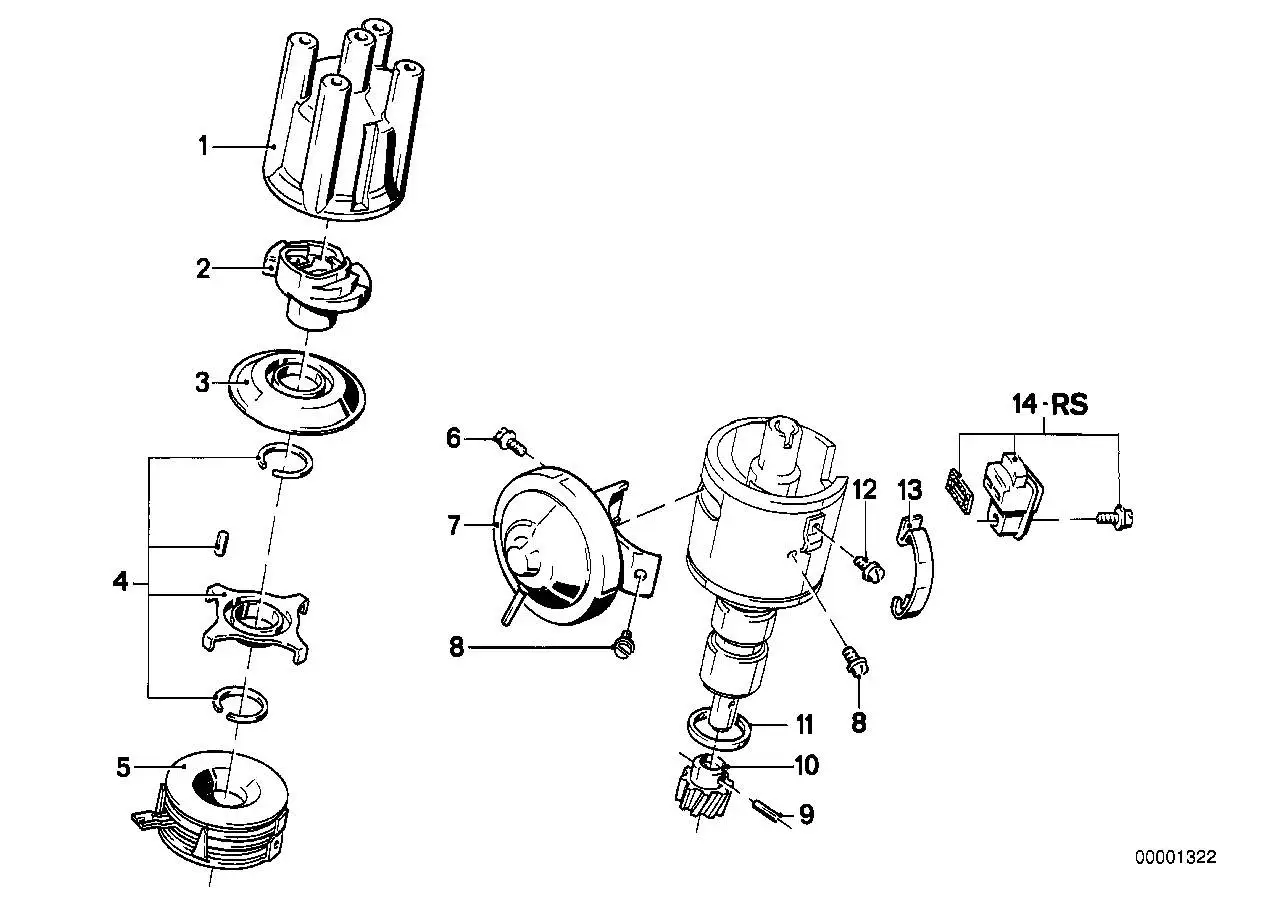 BMW Verteilerläufer E28 E30 12111272144 - Bildposition 02