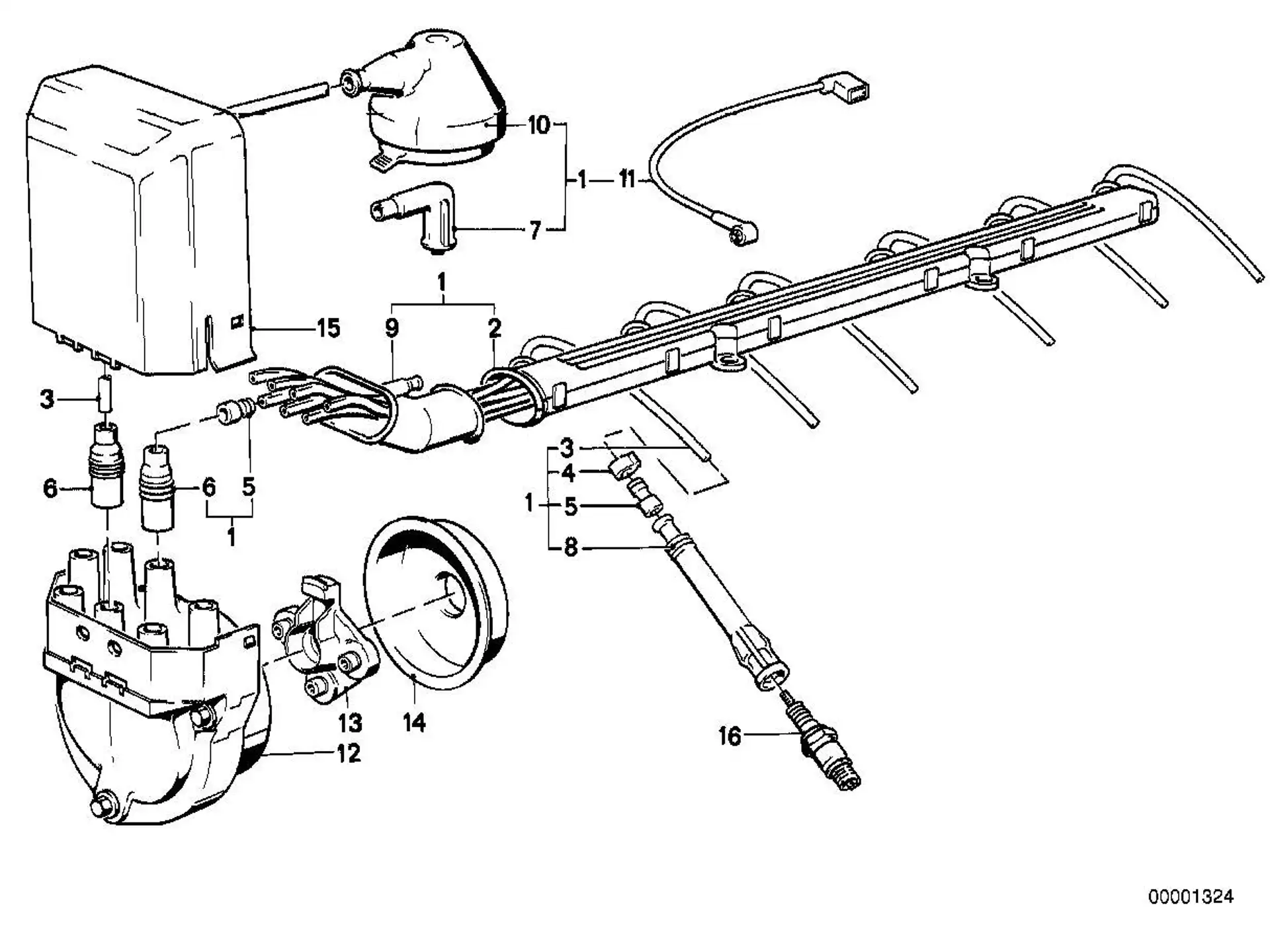 BMW Verteilerkappe E23 E24 E28 E30 E31 E32 E34 E38 12111715905