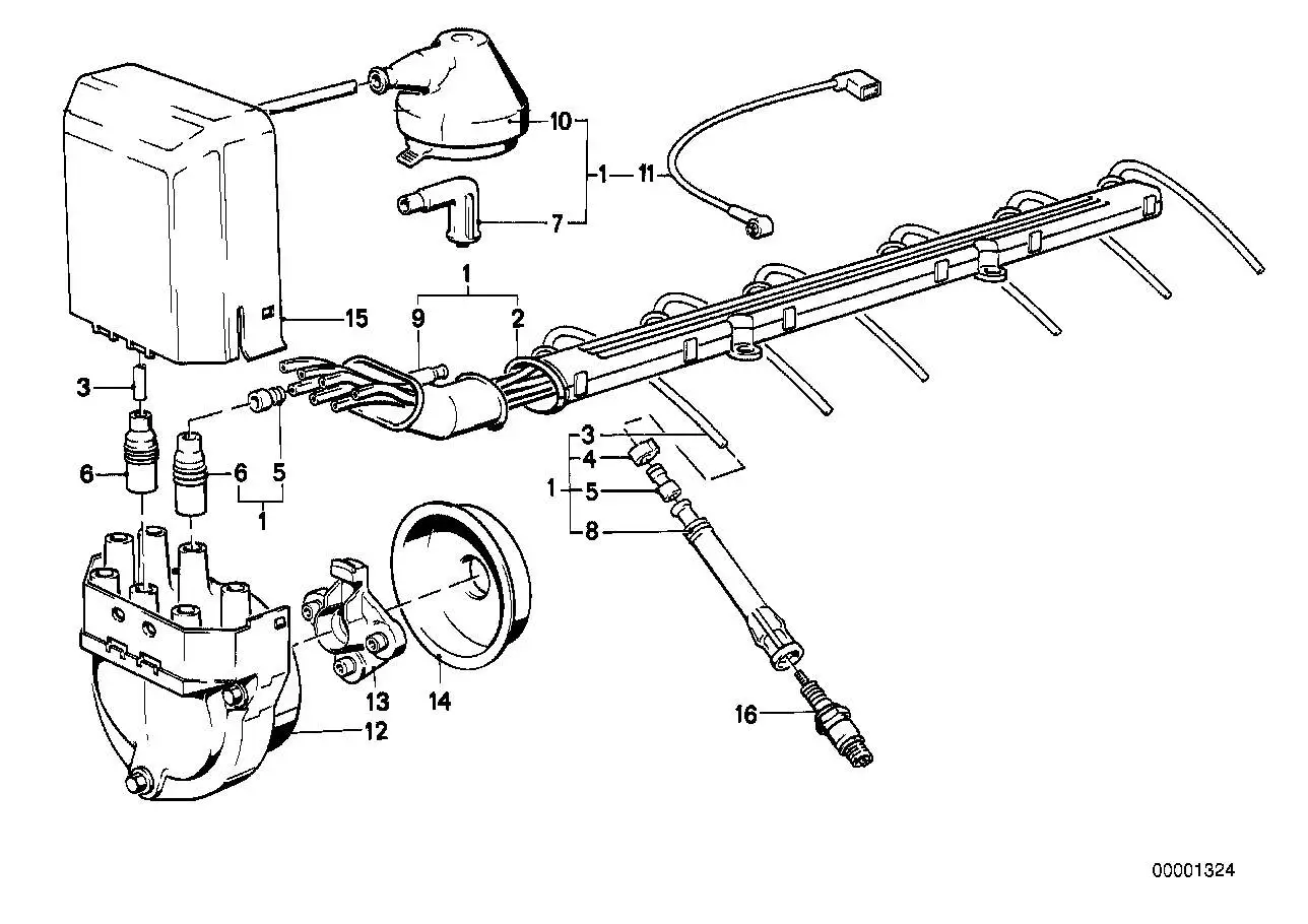 BMW Verteilerkappe E23 E24 E28 E30 E31 E32 E34 E38 12111715905 -