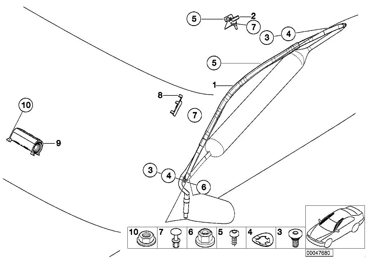 BMW Airbageinheit Beifahrerseite E46 72126998950