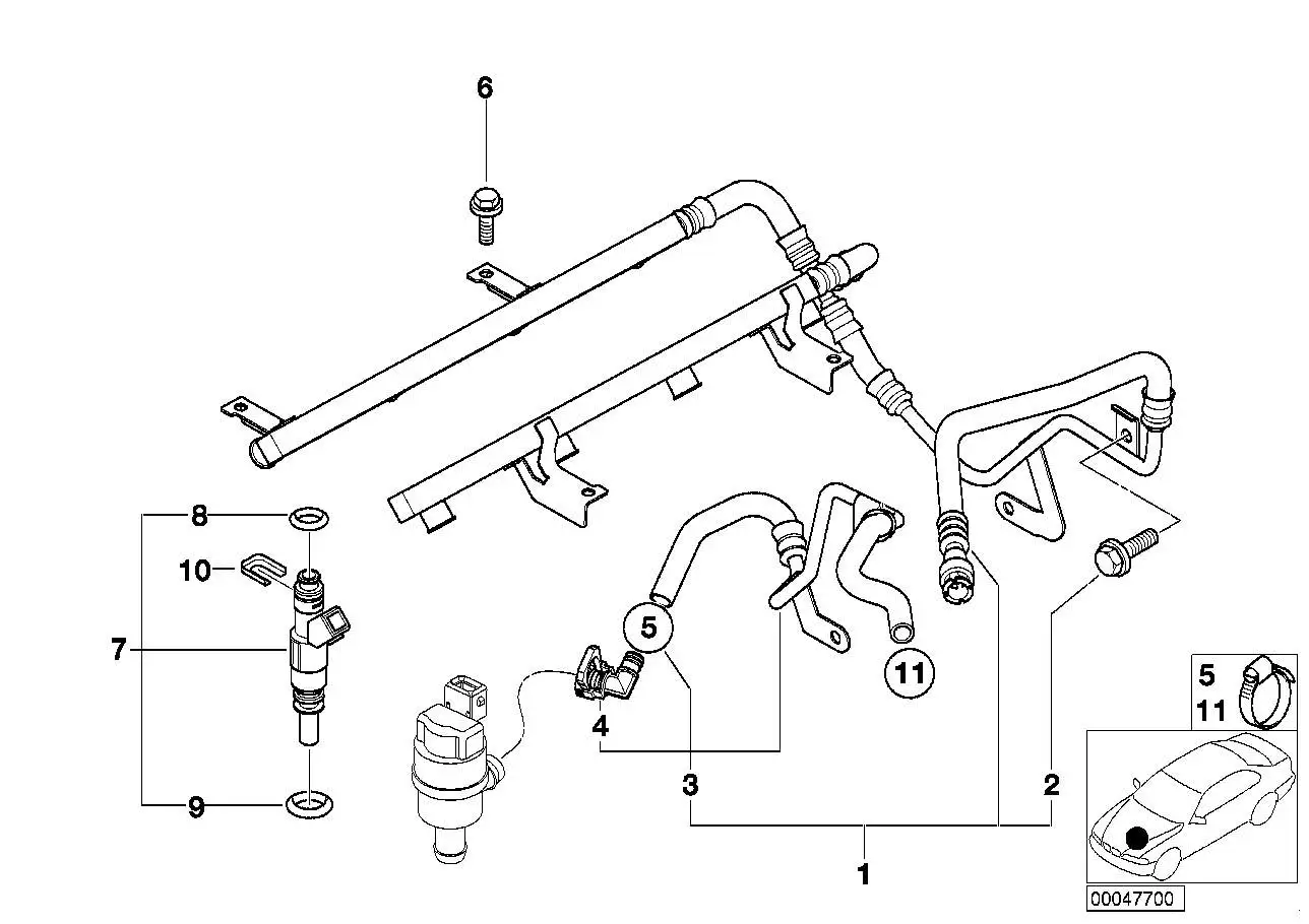 BMW Einspritzventil E39 E52 13641407938 - Bildposition 07