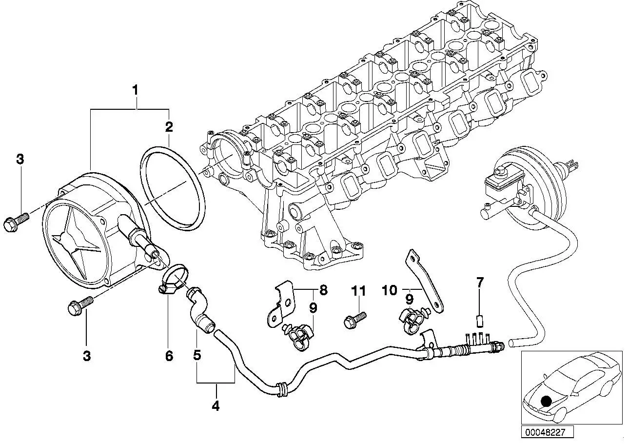 BMW Unterdruckschlauch E38 E39 E46 34331165832 - 3er E46, 5er E39