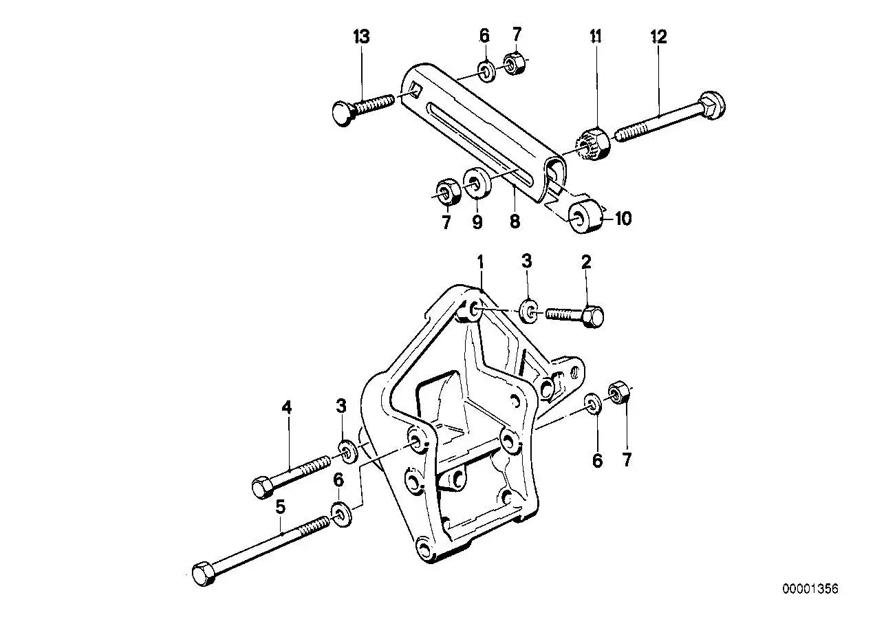 BMW Lagerbock E28 E30 E34 12312242230 - Bildposition 01