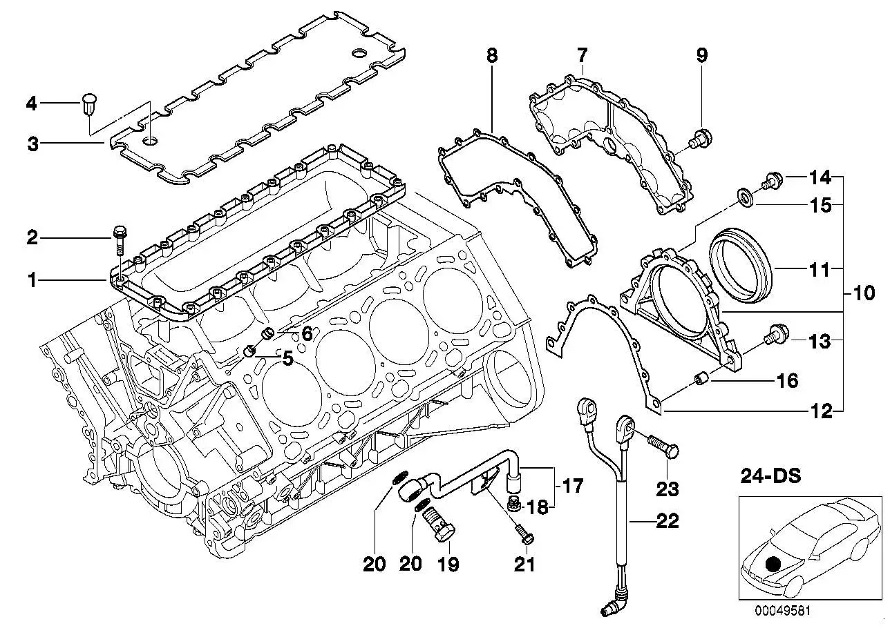 BMW Abdeckkappe E31 E32 E34 E38 E39 E53 13711741097 - Bildpositio