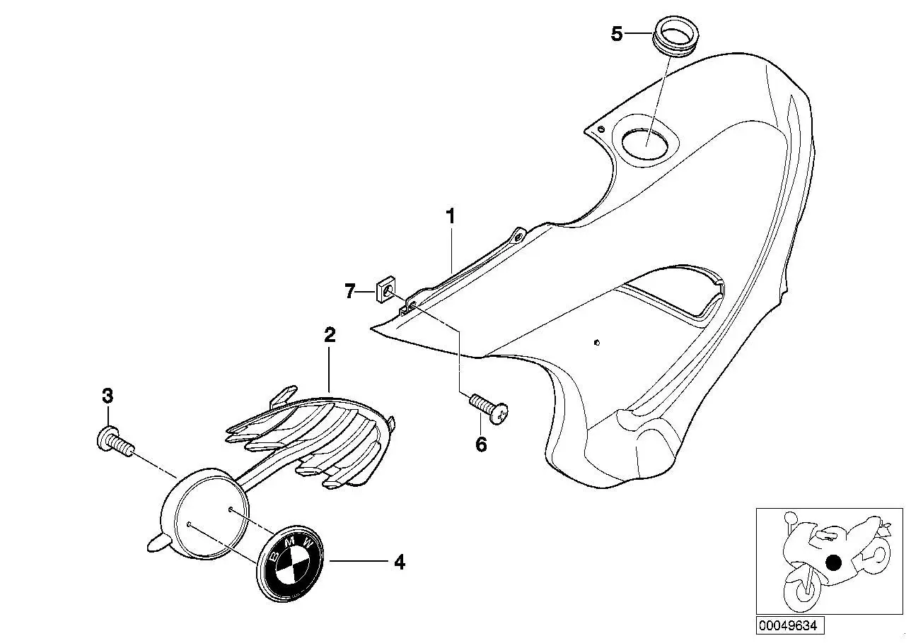 BMW Gitter mit Plakettenträger links R13 46637652671
