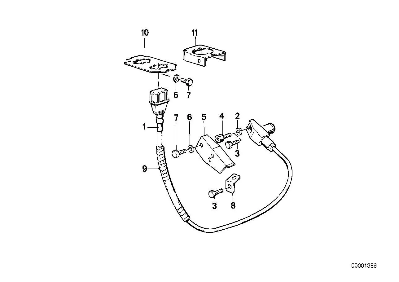 BMW Halter Diagnosestecker E28 E30 12521710575 - Bildposition 11