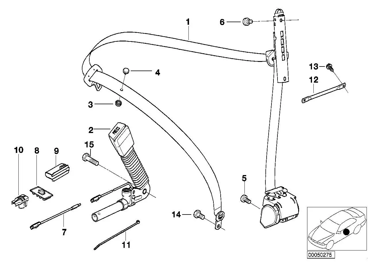 BMW Abdeckkappe E46 E53 E63 E83 61138372625