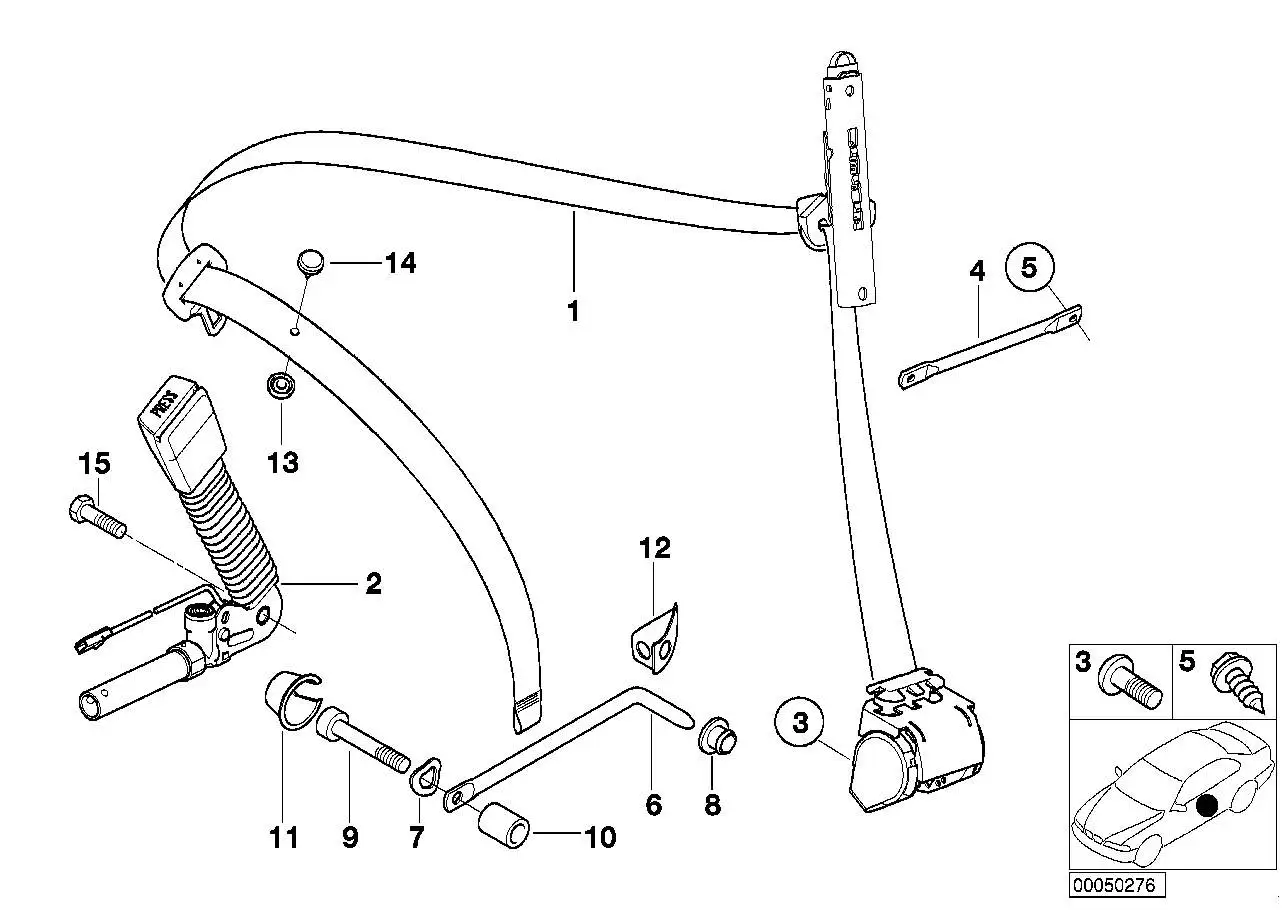 BMW Linsenkopfschraube E46 E53 E63 E64 E93 07149148313 - Bildposi