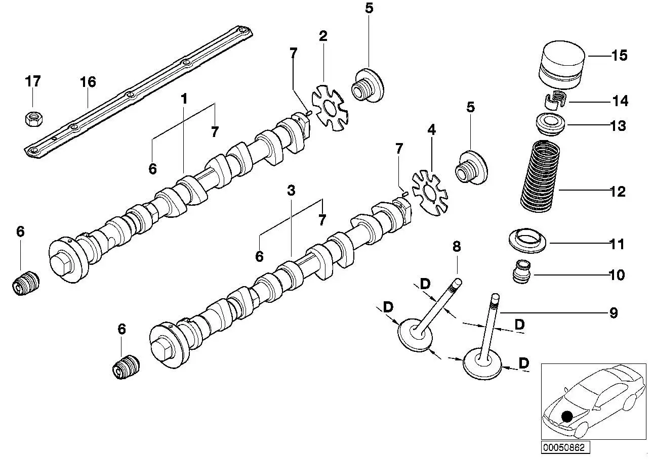 BMW Auslassventil E39 E52 11341408016