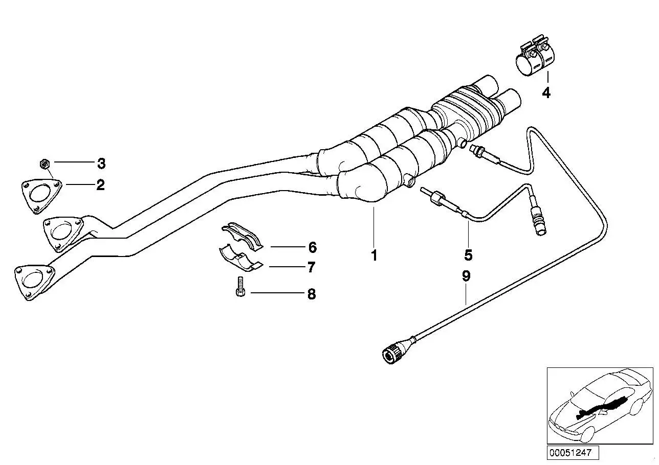 BMW Vorschalldämpfer 18301427237 - Bildposition 01