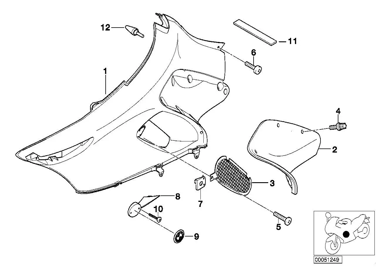 BMW Gitter links 46632309433 - Bildposition 03