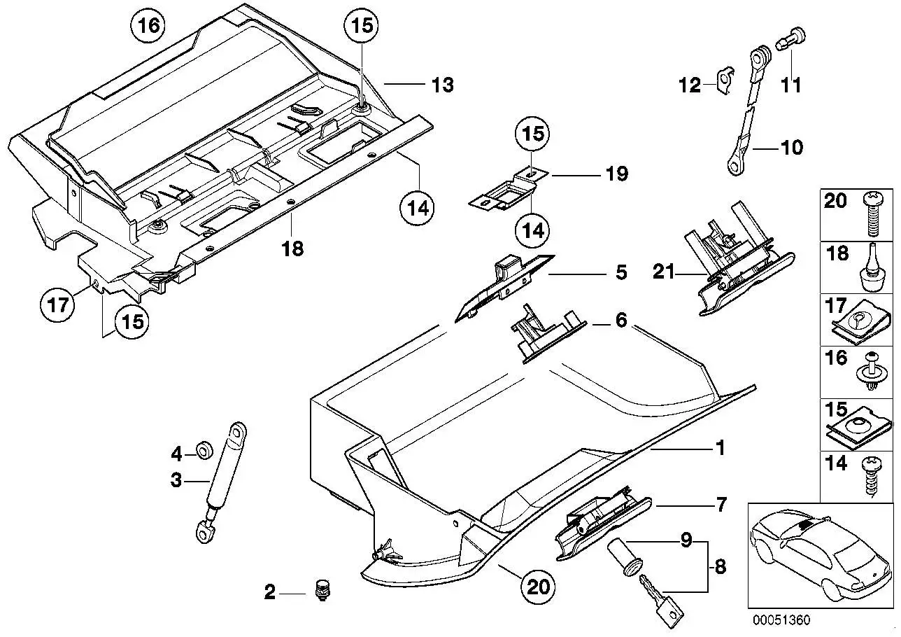 BMW Schliessraste E39 51168164724