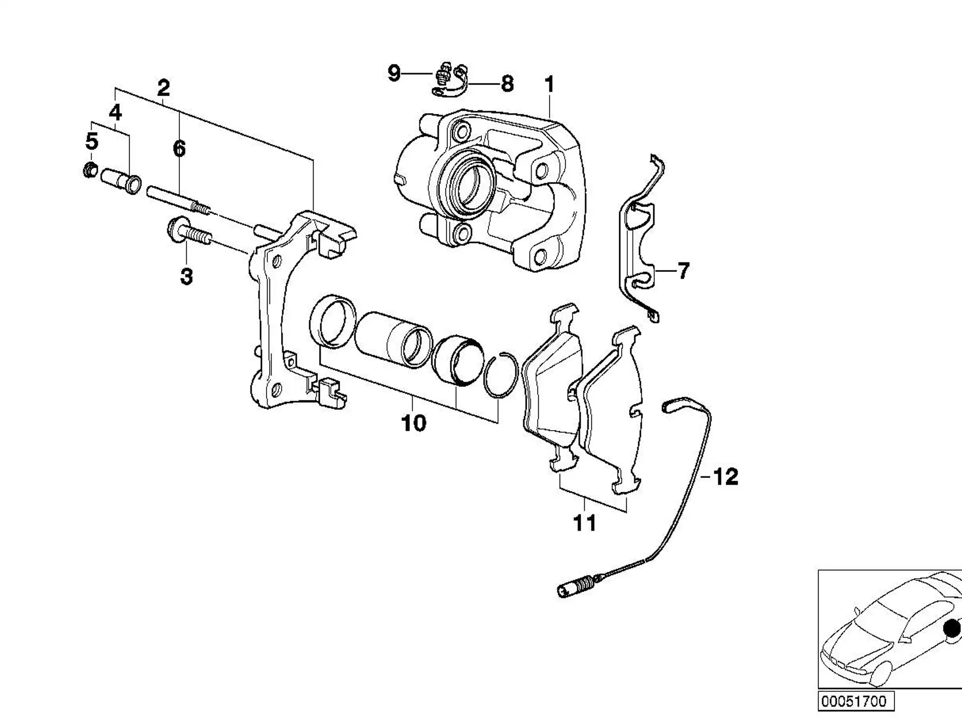 BMW Bremsträger E46 E85 E86 34216758134