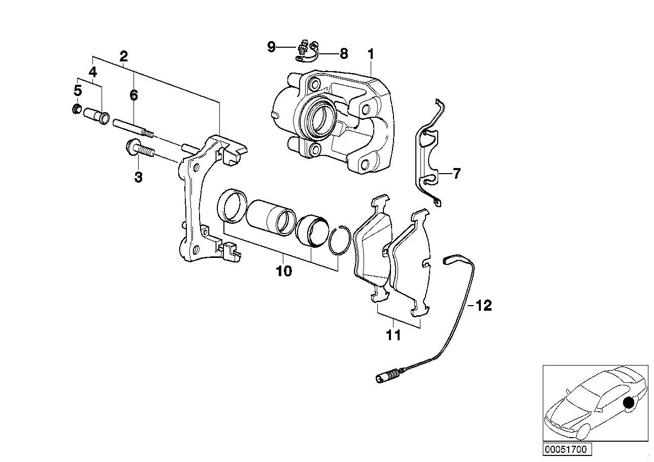 BMW Bremsträger E46 E85 34216758126