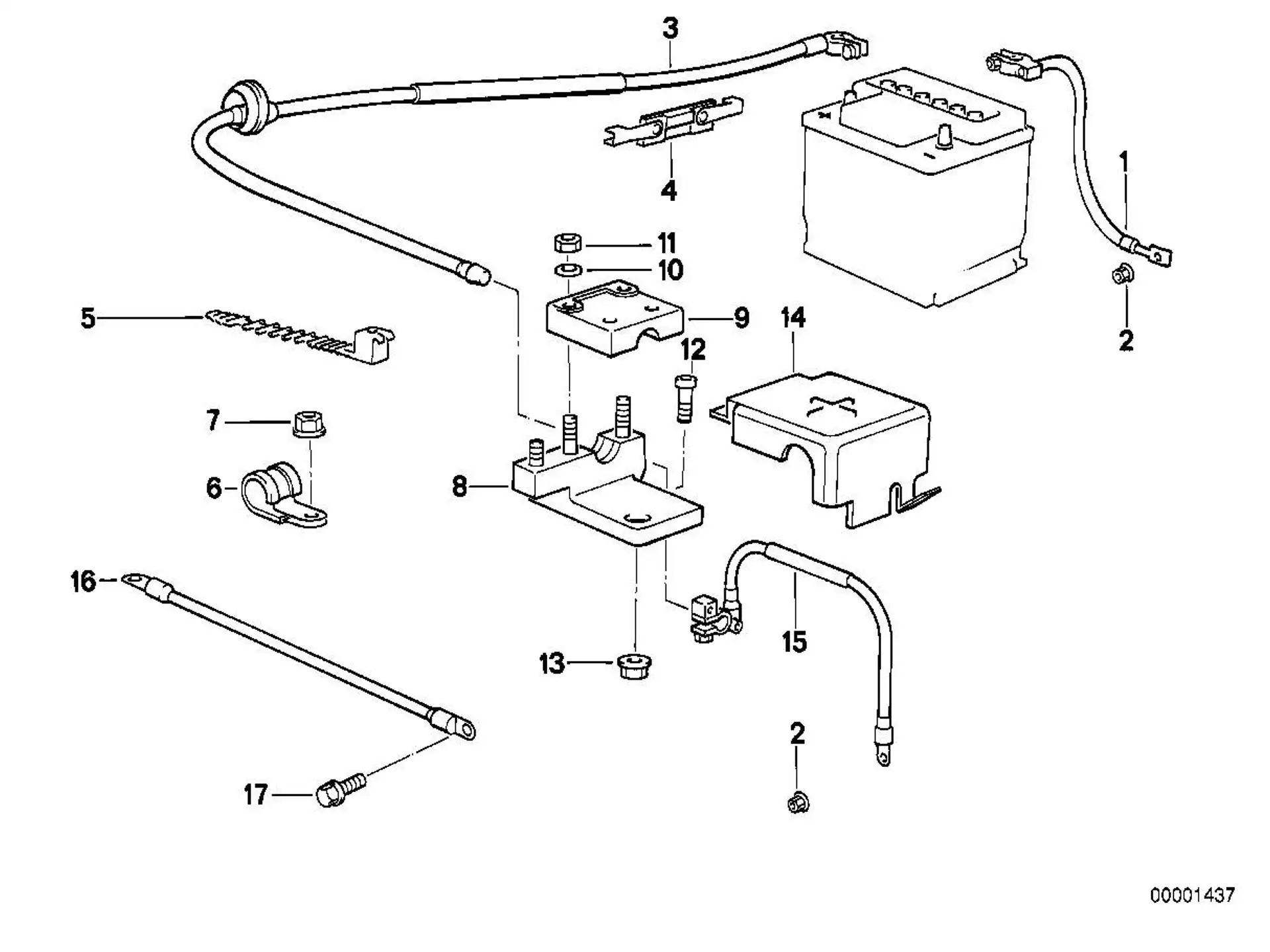 BMW Deckel Halter Batteriekabel E30 12421288413