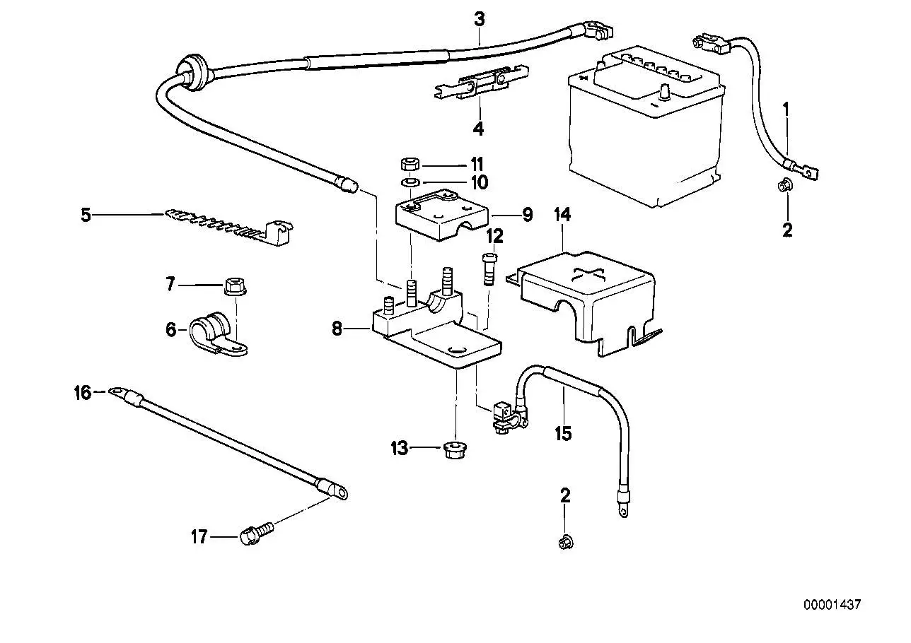 BMW Halter Batteriekabel E30 12422450403 - Z1 E30