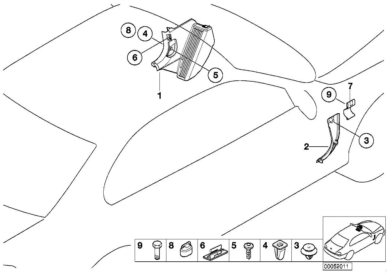 BMW Seitenverkleidung vorne links E46 51438227951 - 3er E46