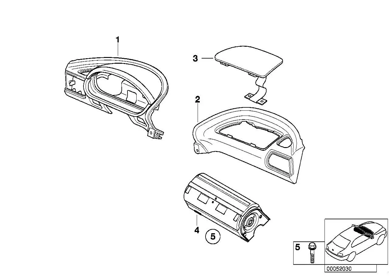 BMW I-Tafel oben Leder Fahrerseite 51458401573