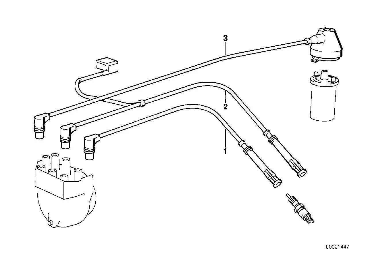 BMW Zündkabel E30 E34 12121717375