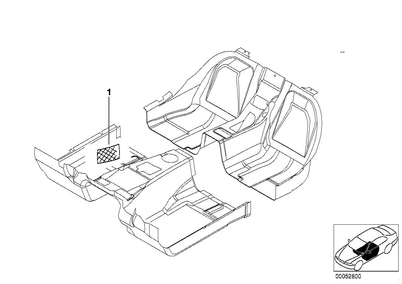 BMW Befestigungselement E32 E34 E36 E38 E39 E65 E66 E85 E86 51472263062