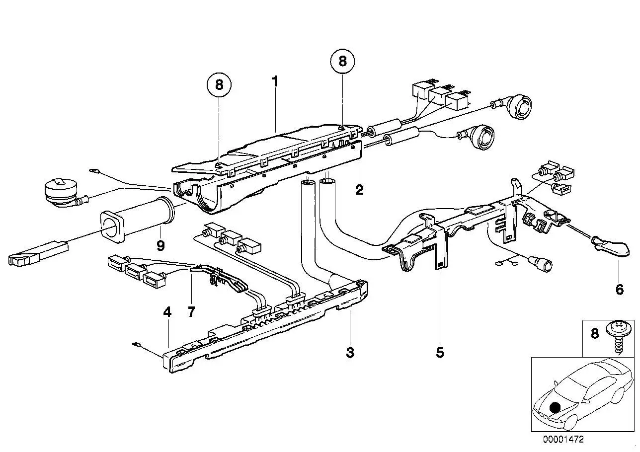 BMW Kabelhalter E34 E36 12521735332