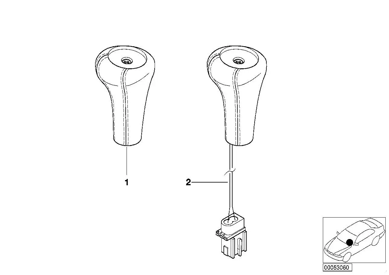 BMW Schaltknopf Rauhleder E36 25119068412