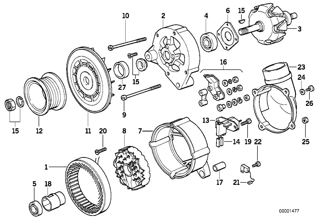 BMW Lüfterrad E34 E36 12311726934 - Z3 E36, 5er E34