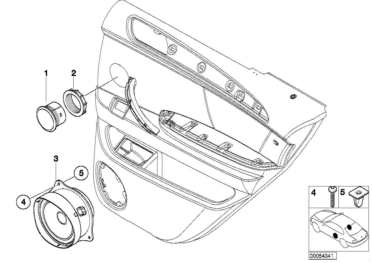 BMW Mitteltonlautsprecher Hifi E46 E53 E60 E70 F15 65138368237 -