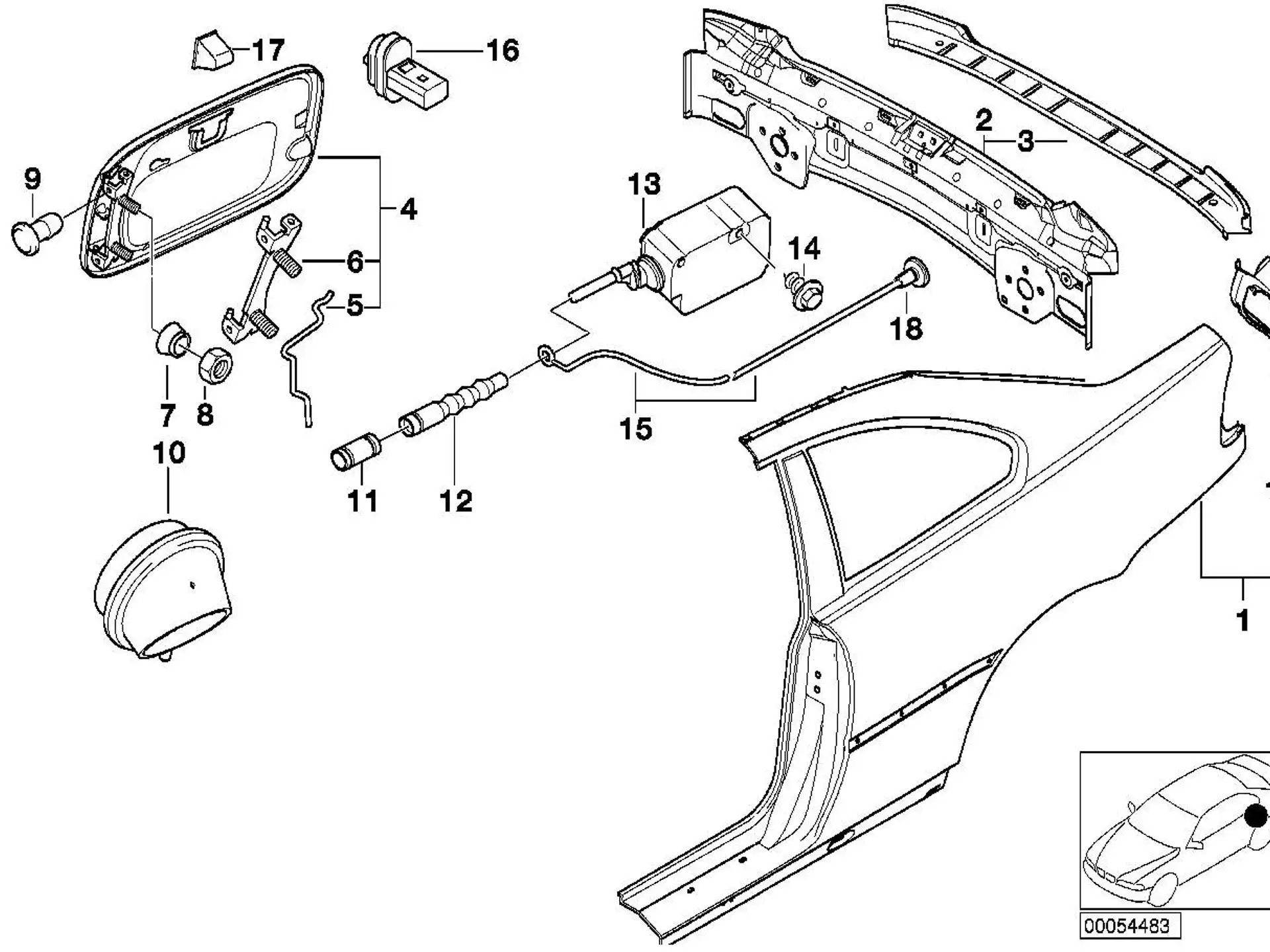 BMW Tankeinfülltopf E46 51718208646