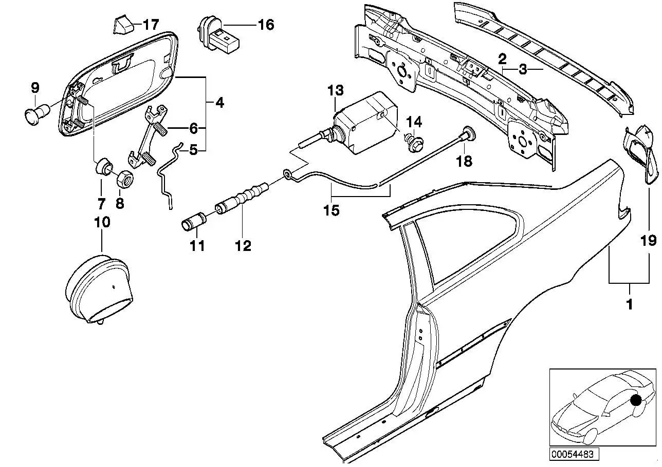 BMW Einfüllklappe E46 51178222391 - 3er E46