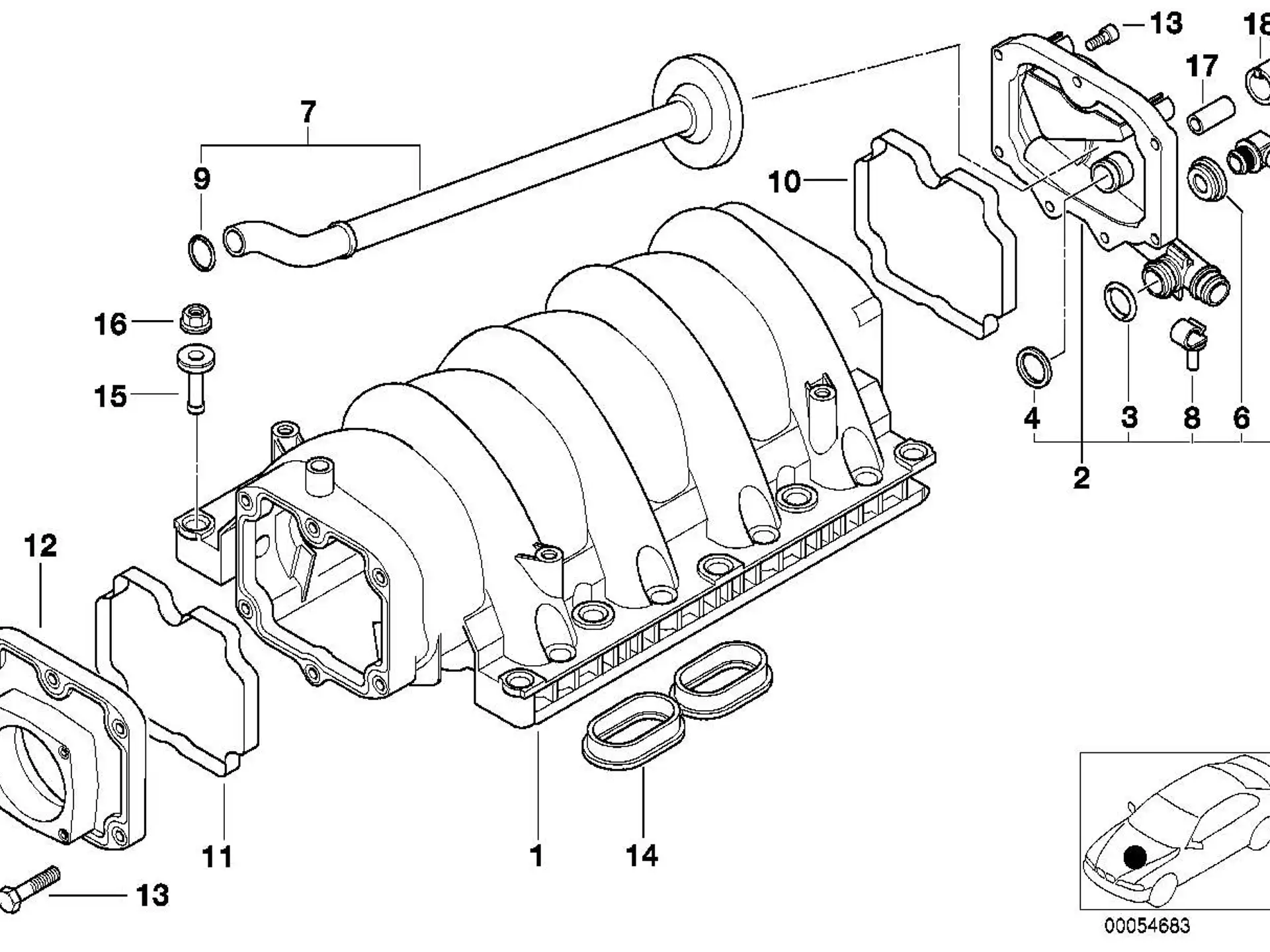 BMW Entlüftungsleitung E31 E38 E39 E53 11611742826