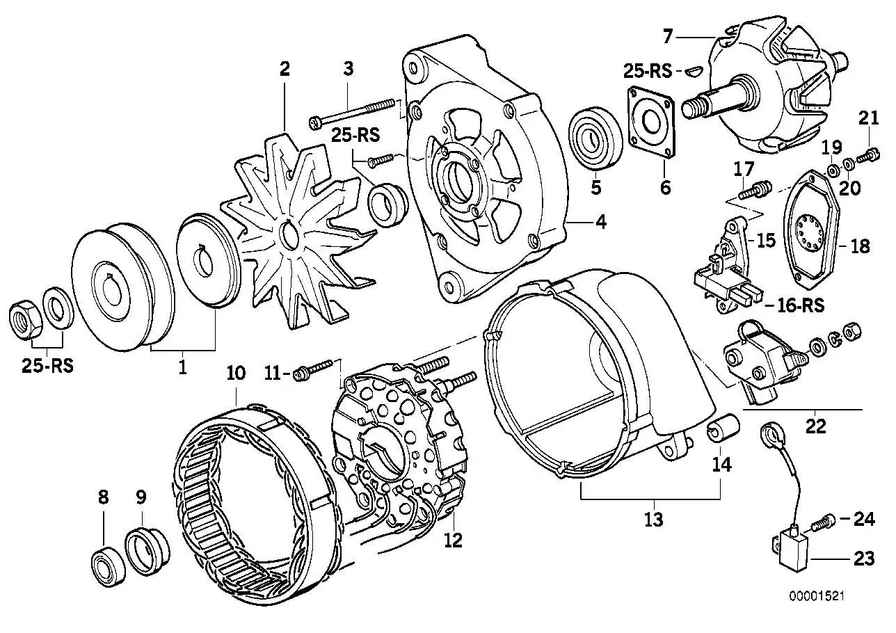 BMW Riemenscheibe E32 E34 12311722983