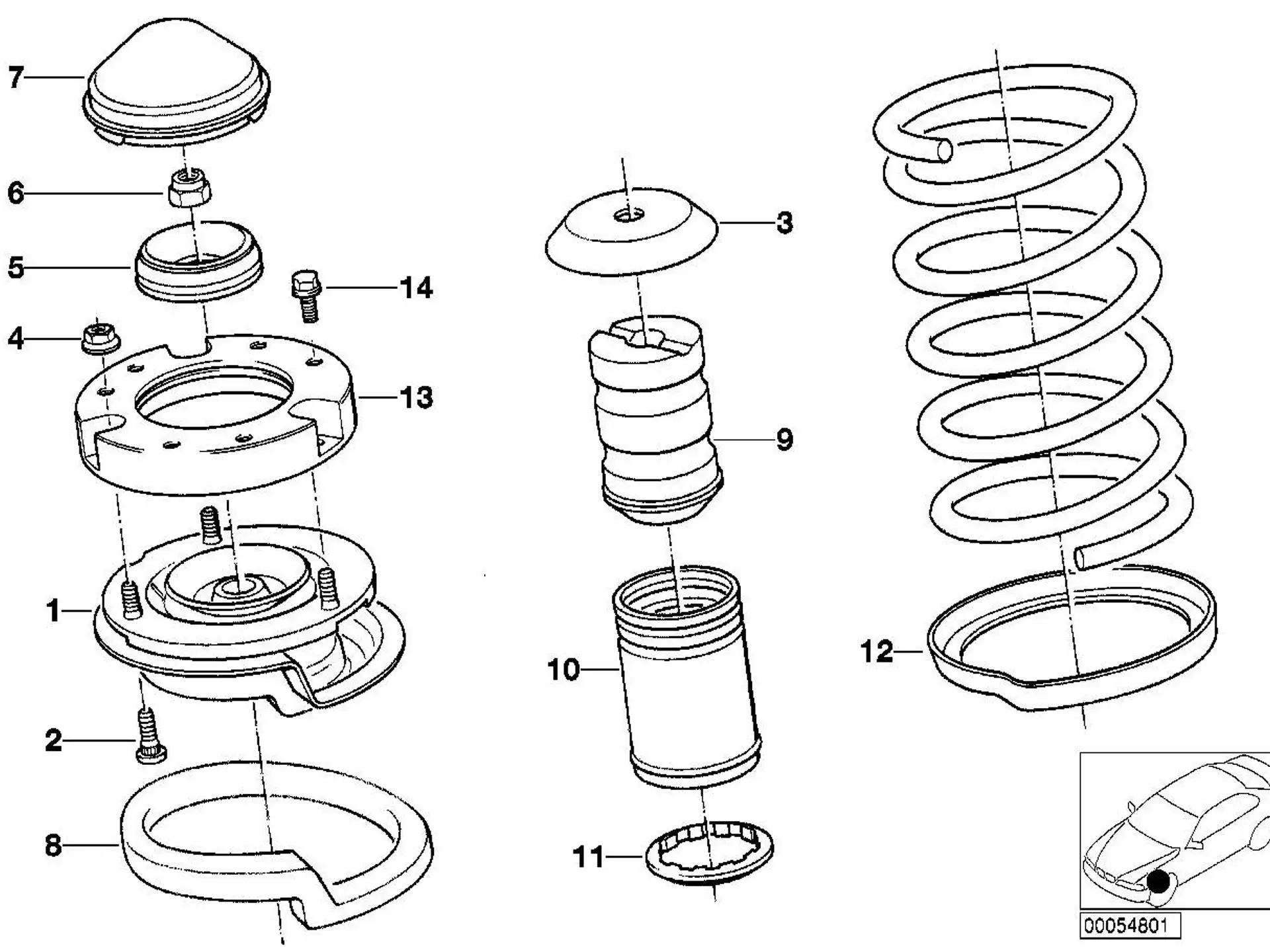 BMW Federunterlage unten E31 E34 31331134037