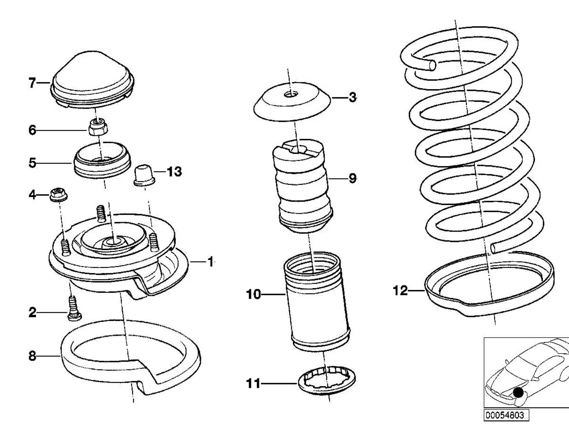 BMW Federunterlage oben E31 31331134955