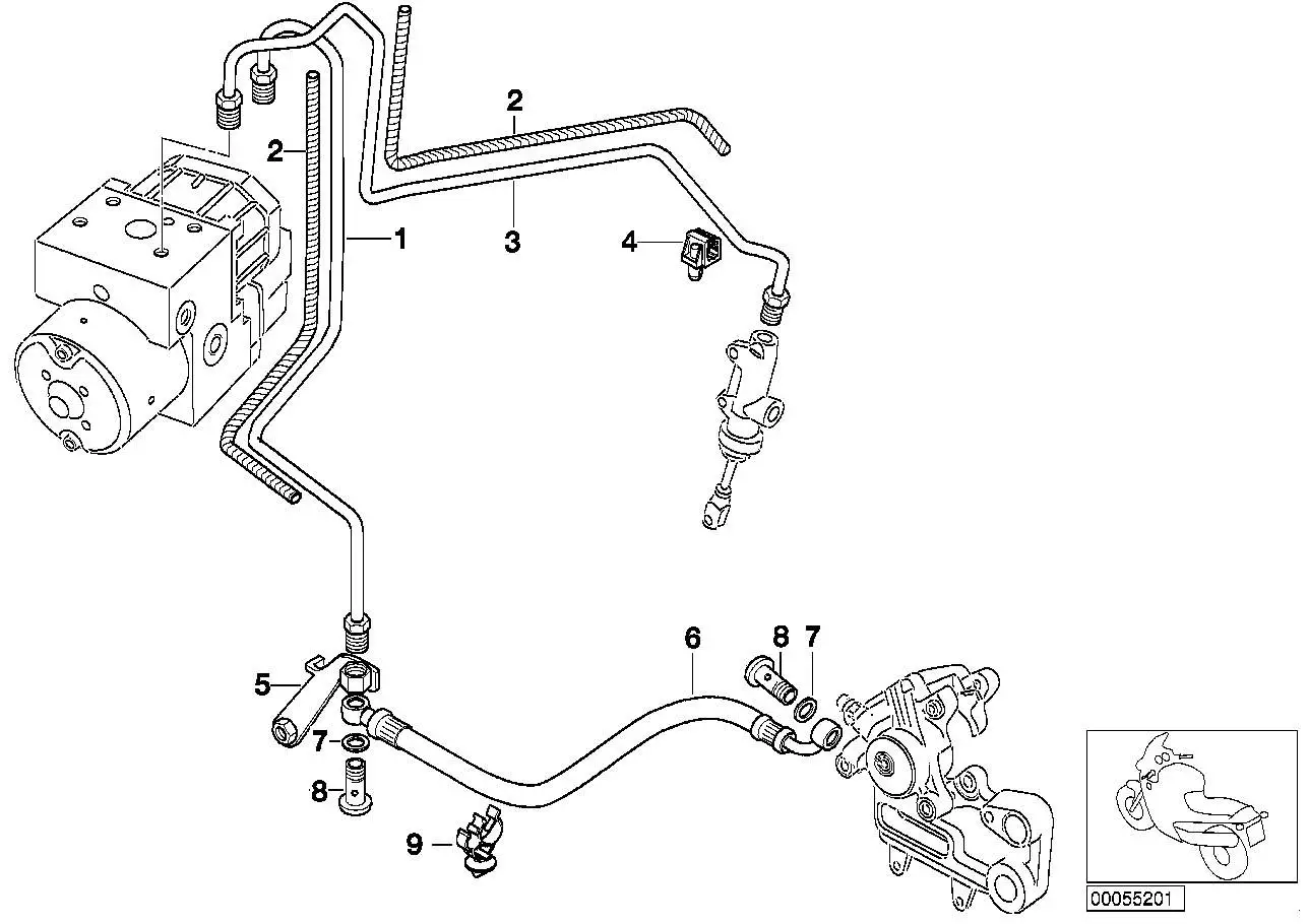 BMW Spiralschlauch K30 K41 R13 R21 R21A R22 R28 34322310078