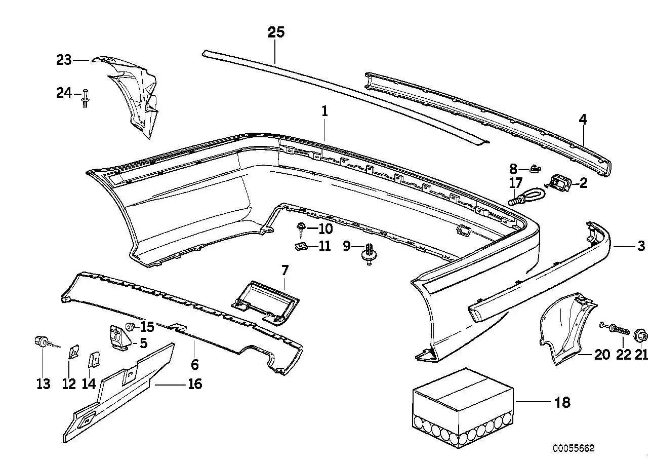 BMW Klappe E36 51121977383
