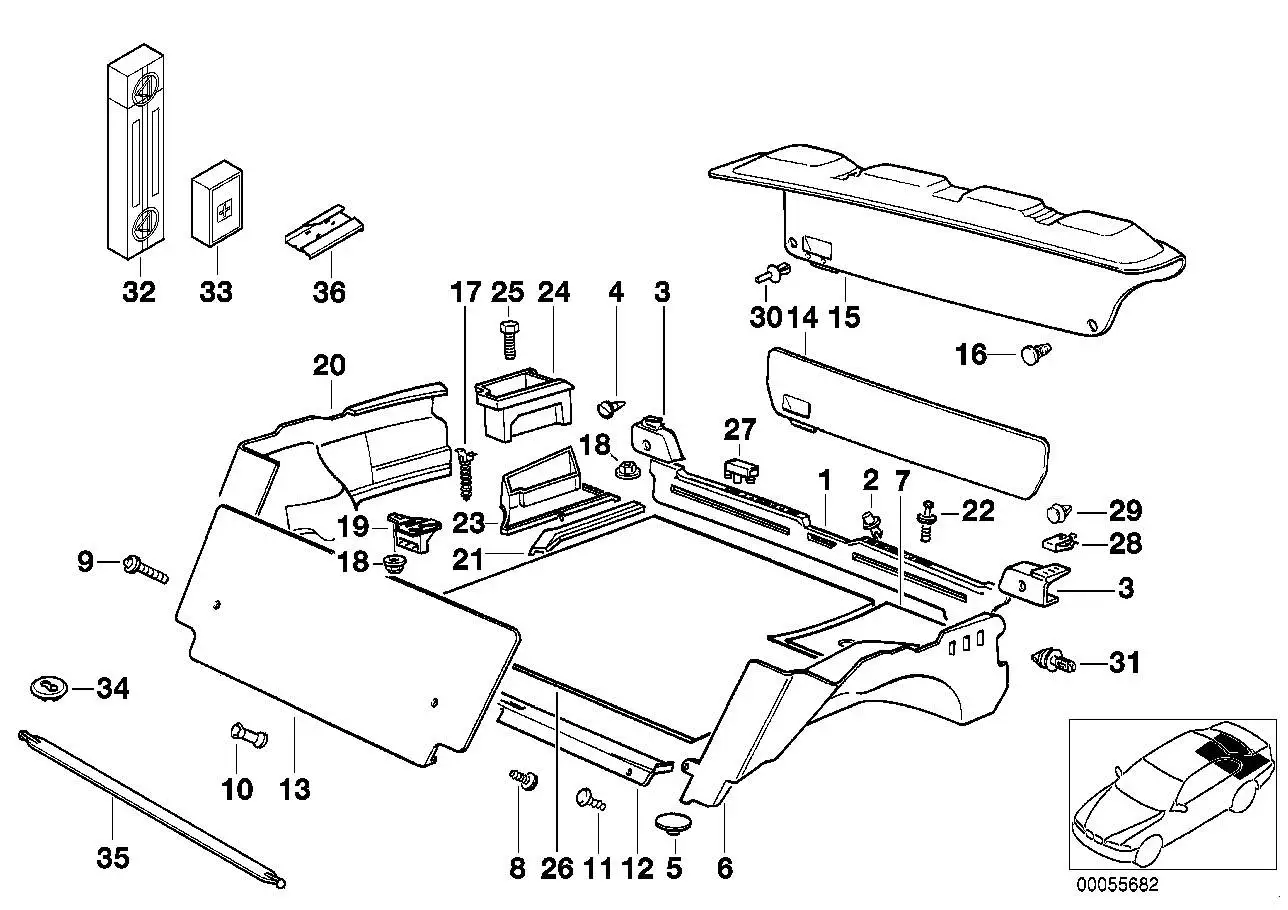 BMW Abdeckung E36 51478132337 - Z3 E36
