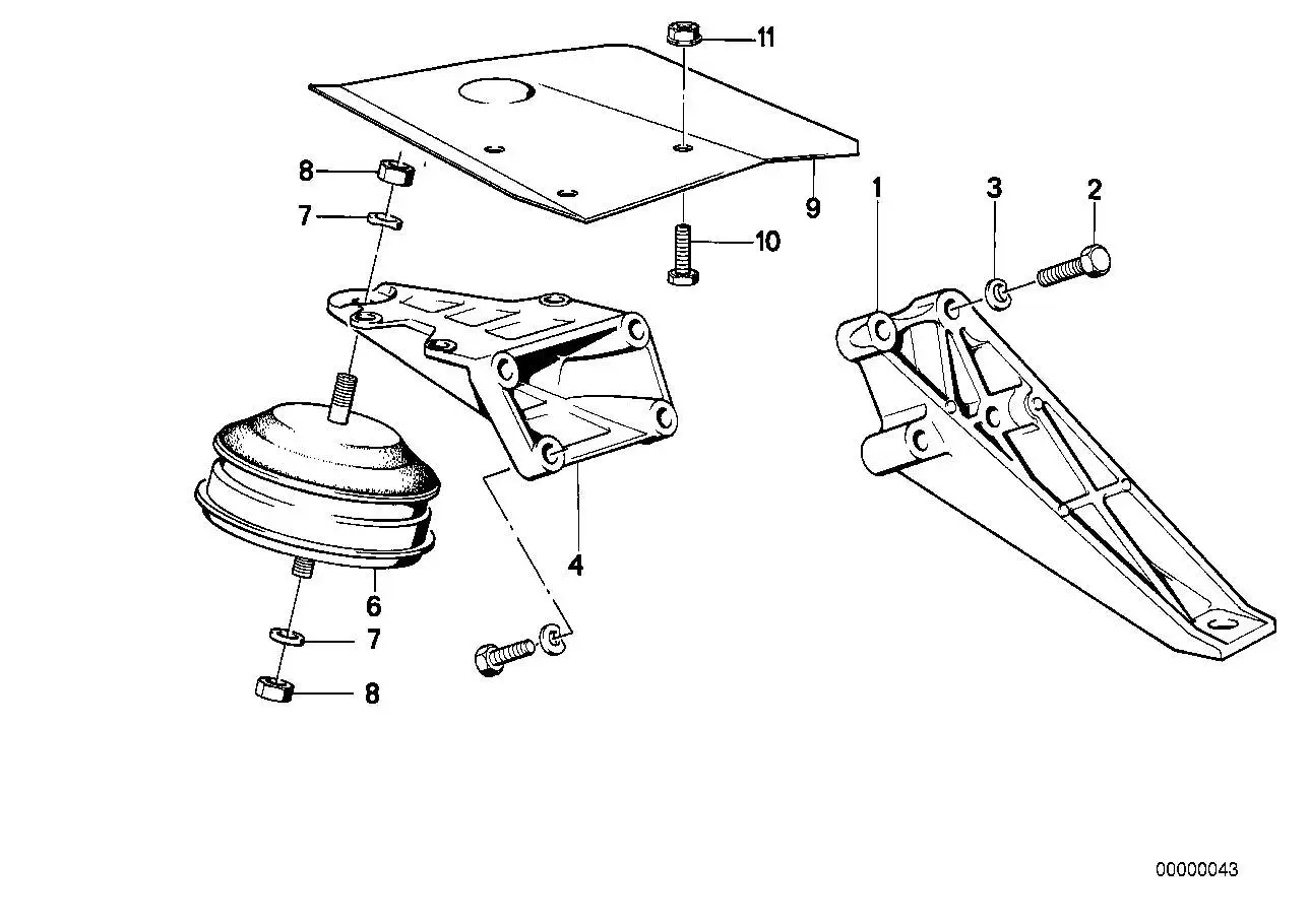 BMW Gummilager E30 11812225598 - Z1 E30