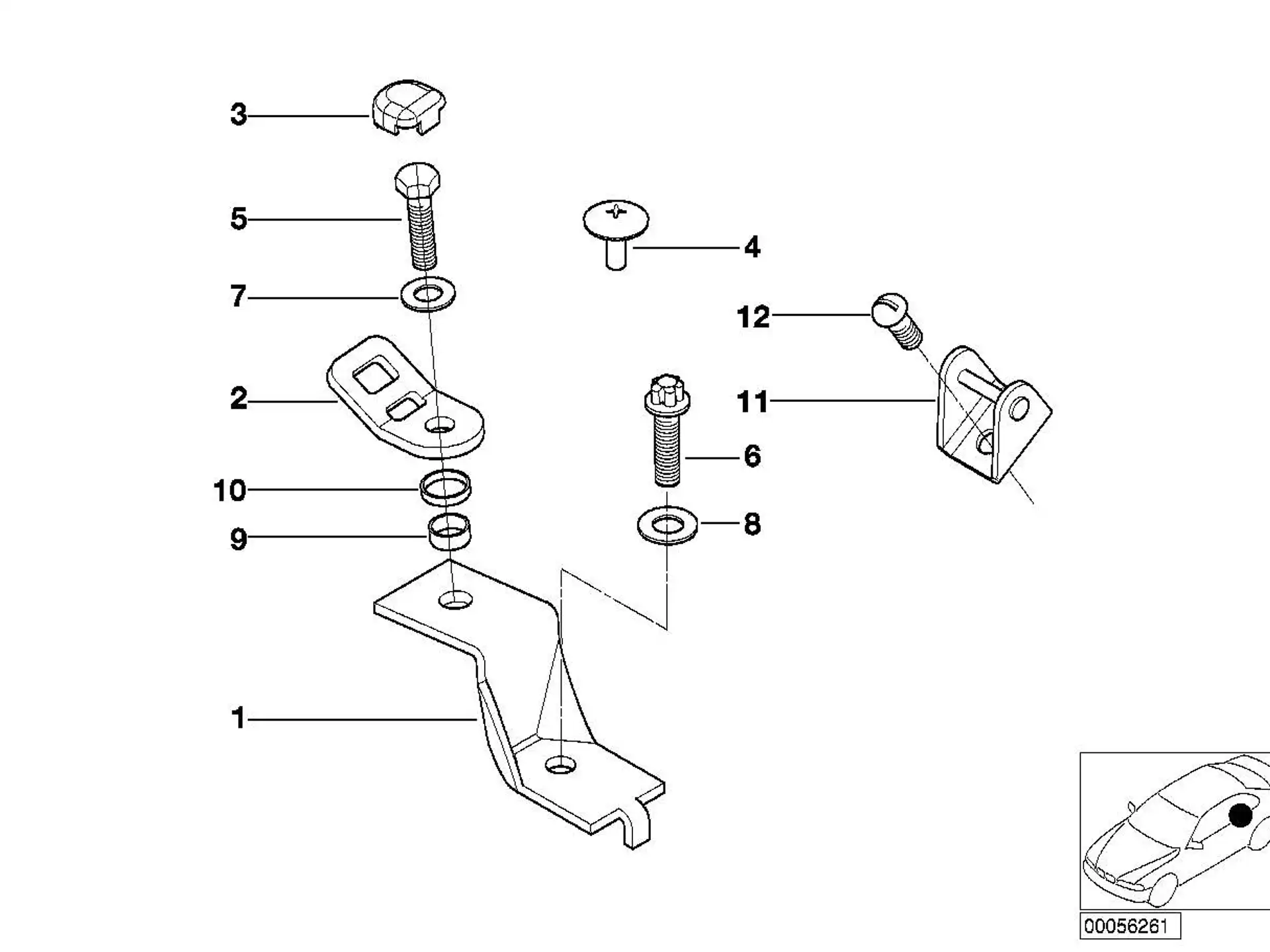 BMW Halter Isofix aussen E46 72148255714
