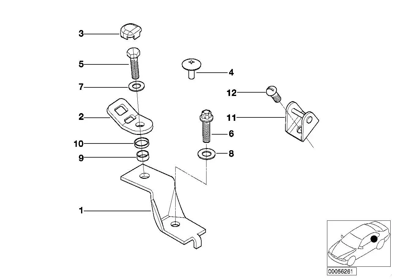 BMW Halter Isofix aussen E46 72148255714 - 3er E46