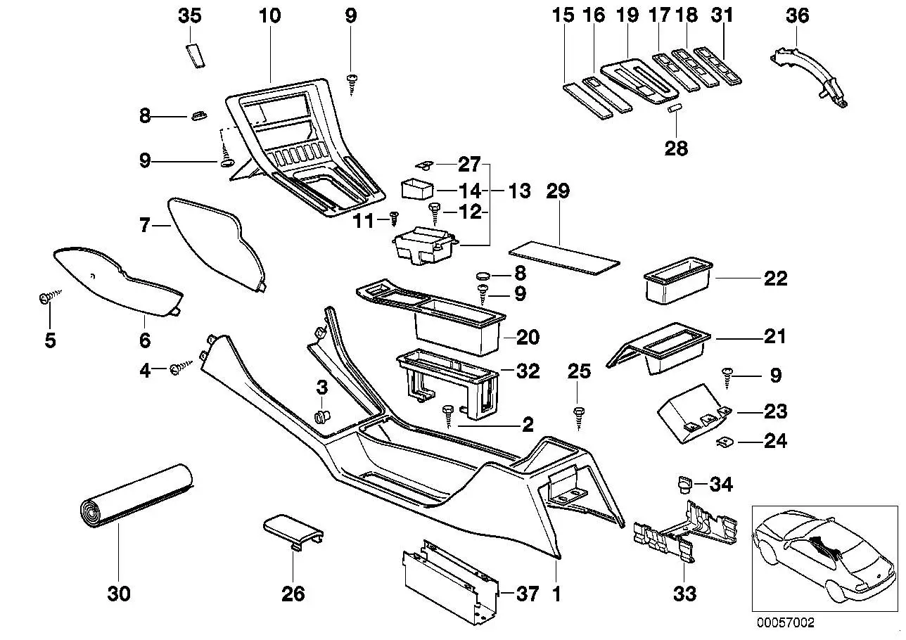 BMW Einlage E31 51168124367