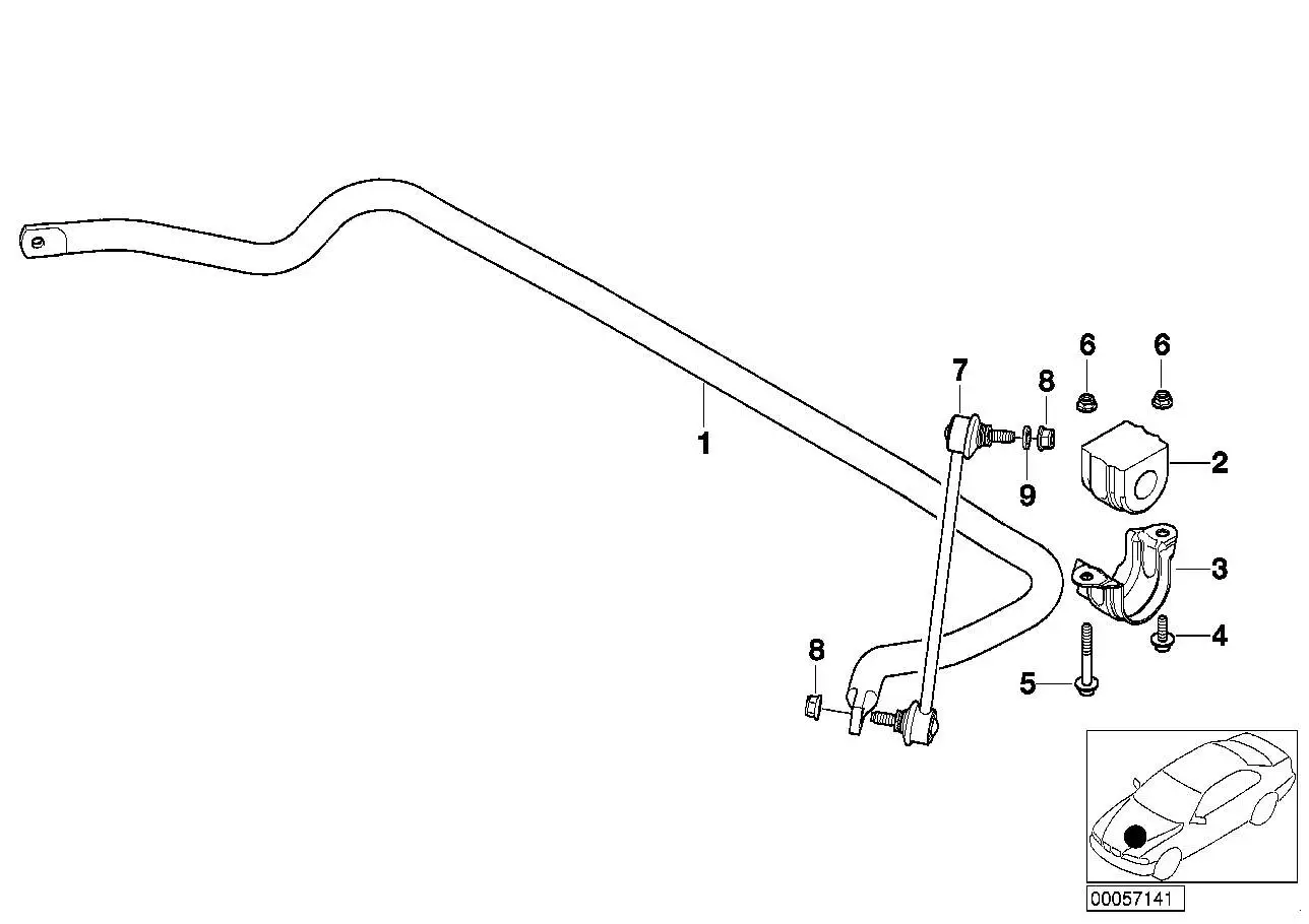 BMW Stabilisator vorn E52 31356752270