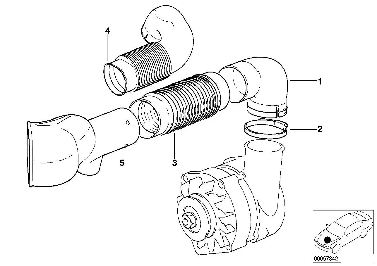BMW Ansaugstutzen E34 12311718908