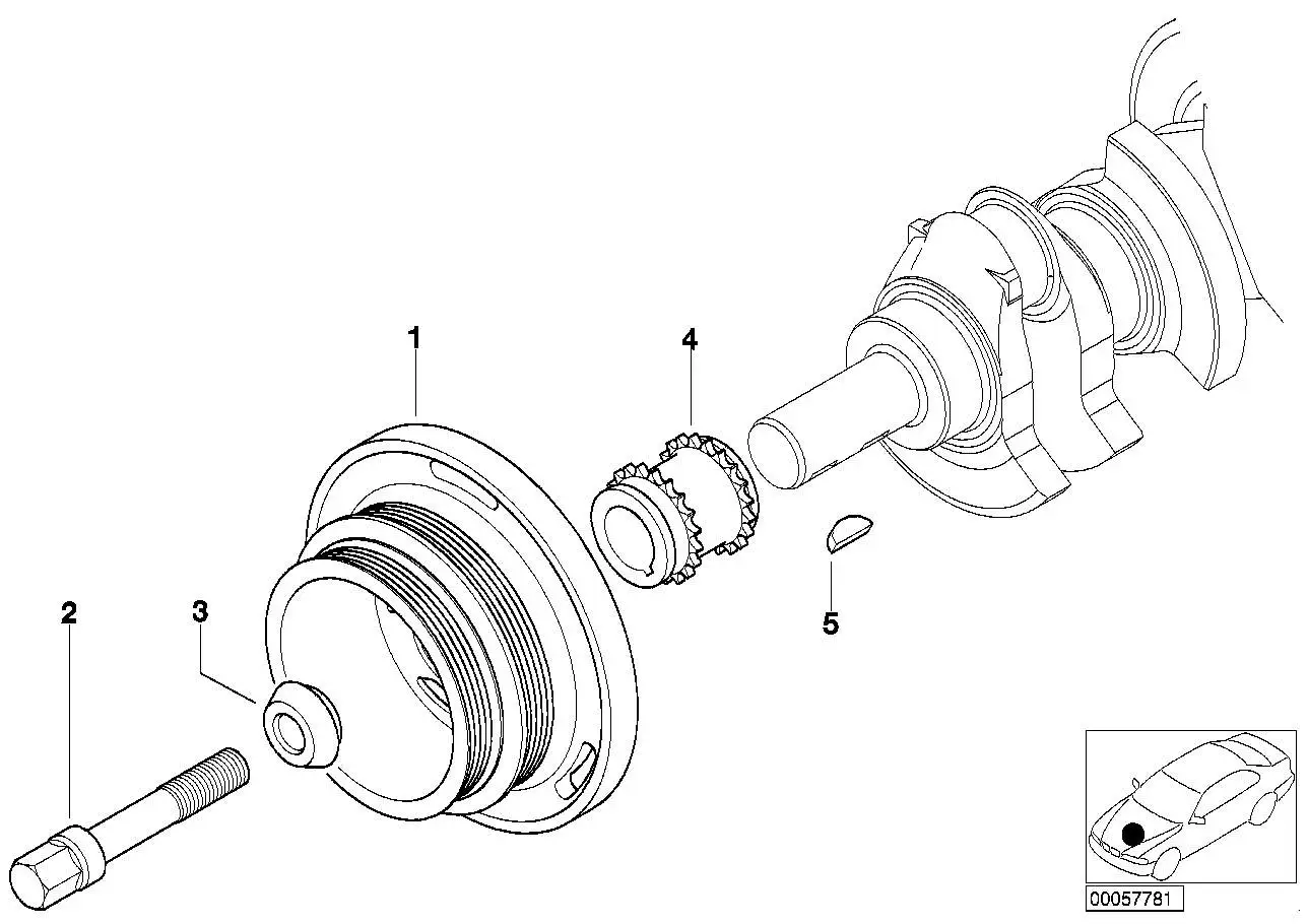 BMW Schwingungsdämpfer E39 E46 E53 E60 E61 E65 E66 E83 E85 112375