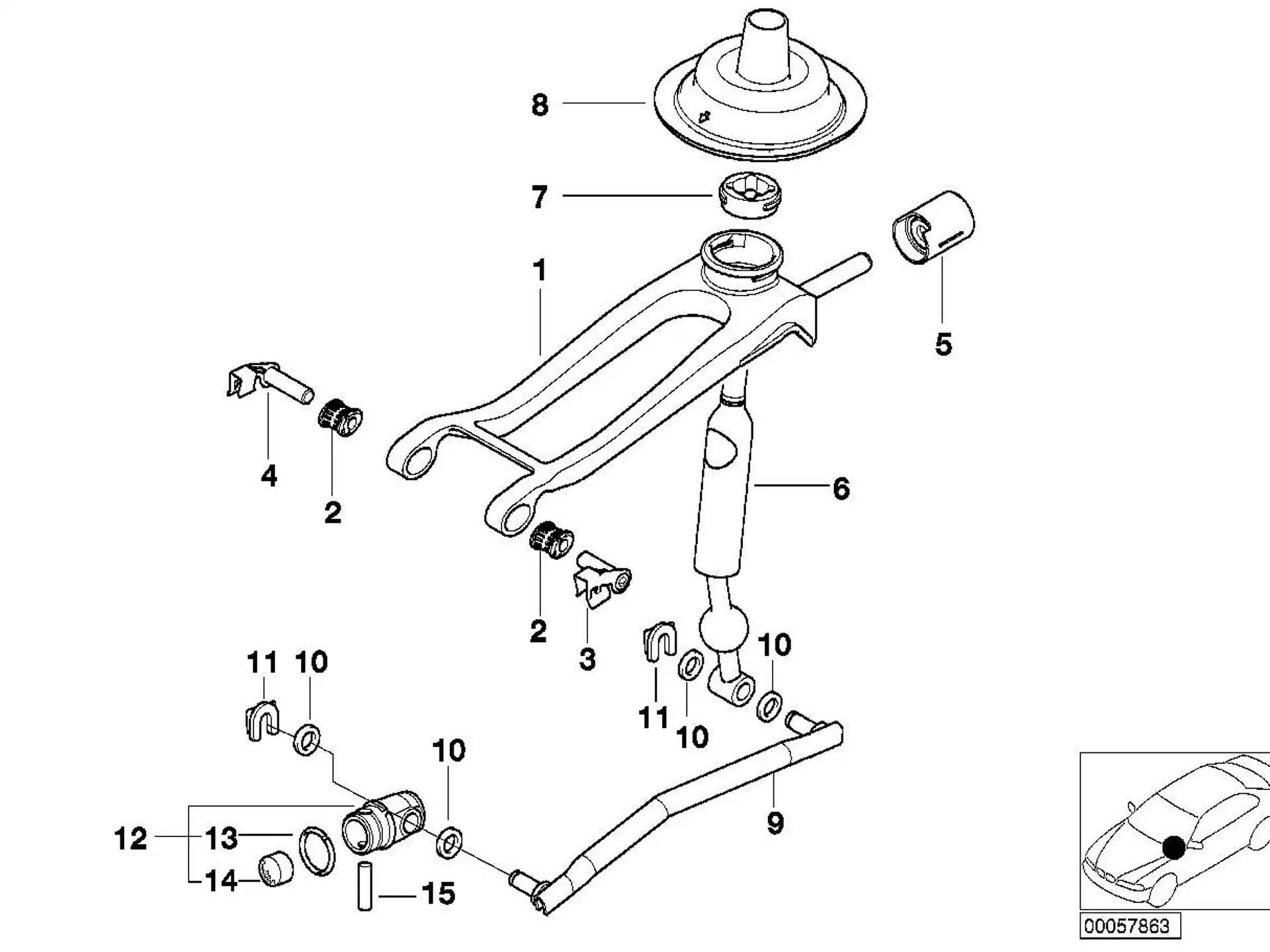 BMW Lagerbuchse superoval E46 E53 E60 E61 E63 E64 E83 E84 E85 E86 E90 E91 E92 25117528407