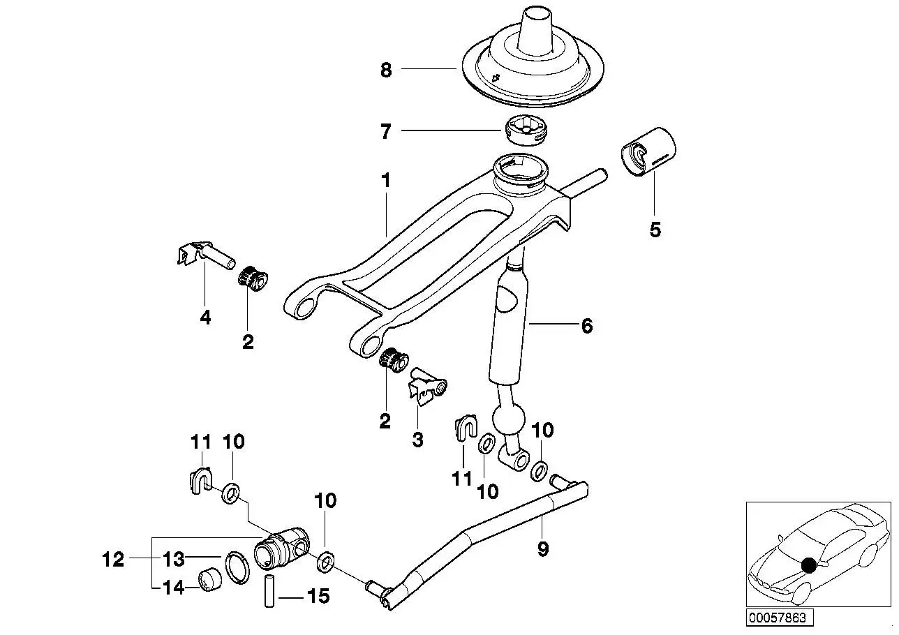 BMW Schalthebel E34 E46 25117527252