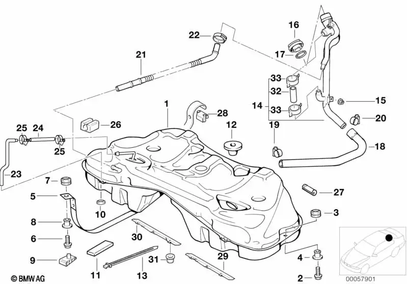 BMW Einfüllrohr Kunststoff 16121183315 - Bildposition 14